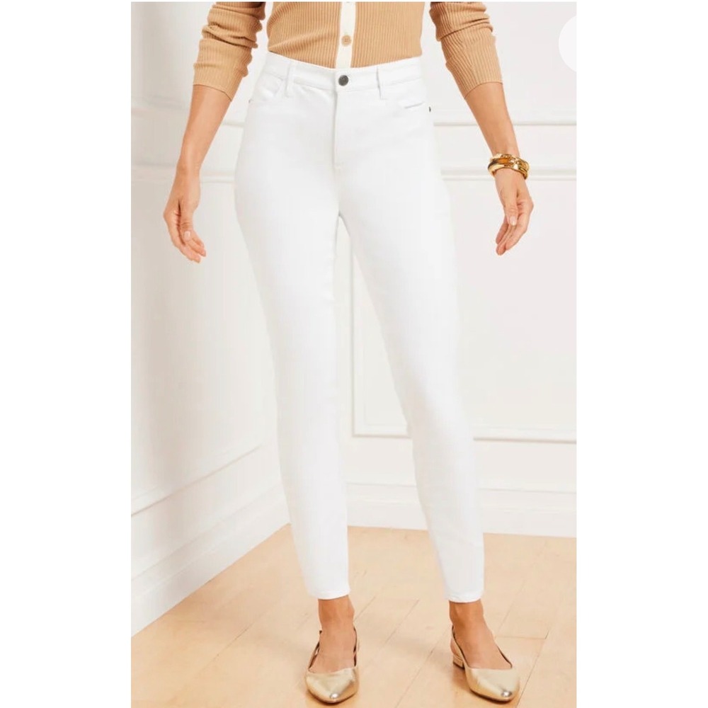 Talbots‎ White High Waisted Skinny Jeans, Size 6